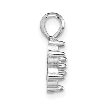 14kw Round 7-Stone .12ct. Pendant Setting — alternate view