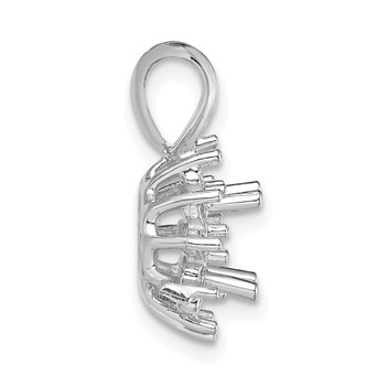 14kw Round Cluster .24ct. Pendant Setting — alternate view