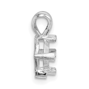 14kw Princess 4-Prong V-End 2.5mm Pendant Setting — alternate view