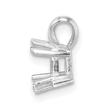 14kw Princess 8-Prong 5.0mm Pendant Setting — alternate view