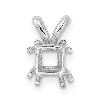 14kw Princess 8-Prong 5.0mm Pendant Setting