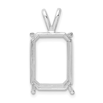 14kw Emerald 4-Prong Cast For Larger Sizes 20 x 15mm Pendant Setting