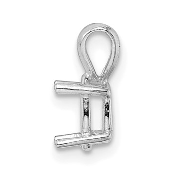 14kw Oval 4-Prong Cast Medium Weight 4 x 3mm Pendant Setting — alternate view