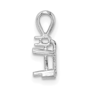 14kw Oval 4-Prong with Diamond Accent 9 x 7mm Pendant Setting — alternate view