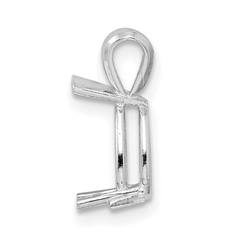 14kw Pear 3-Prong Cast V-End 9 x 6mm Pendant Setting — alternate view