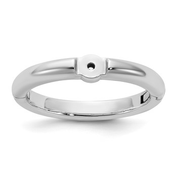 14kw CLIQ Low Profile Hinged Peg Set Engagement Ring Mounting