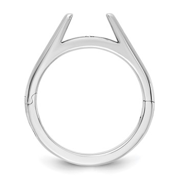 14kw CLIQ Hinged Cathedral Solitaire Peg Set Engagement Ring Mounting — alternate view