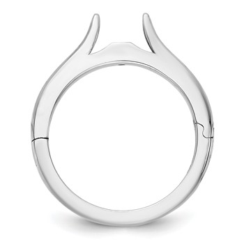 14kw CLIQ Hinged Cathedral Solitaire Peg Set Engagement Ring Mounting — alternate view