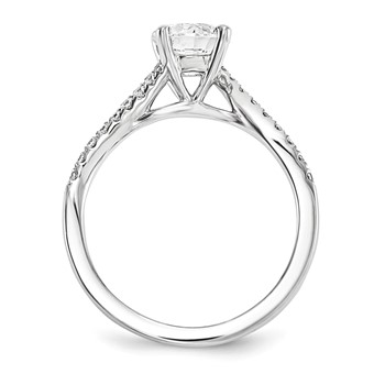 14KW AA Diamond Semi-mount Engagement Ring — alternate view