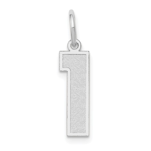 14kw Medium Satin Number 1 Charm