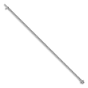 14k White Gold Holds 1 carat 56-1.6mm Round Diamond 4-prong 7 inch Tennis Bracelet Mounting — alternate view