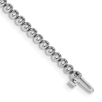 14k White Gold Holds 1 carat 56-1.6mm Round Diamond 4-prong 7 inch Tennis Bracelet Mounting
