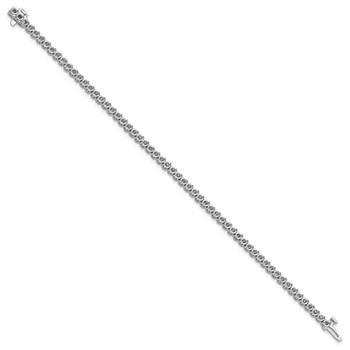 14k White Gold Holds 2.9 carat 58-2.3mm Round Diamond 2-prong 7 inch Tennis Bracelet Mounting — alternate view
