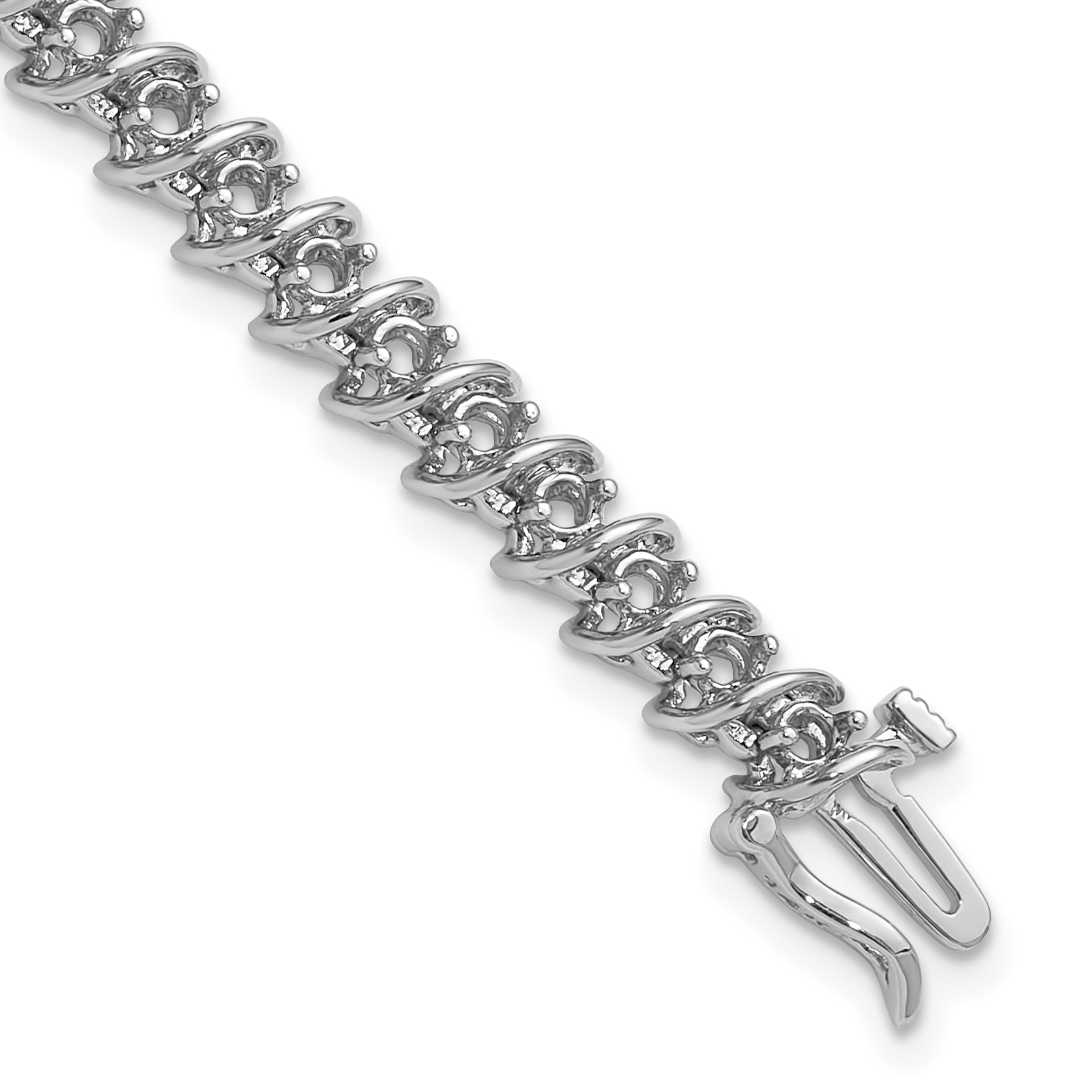 14k White Gold Holds 6.44 carat 46-3.25mm Round Diamond 4