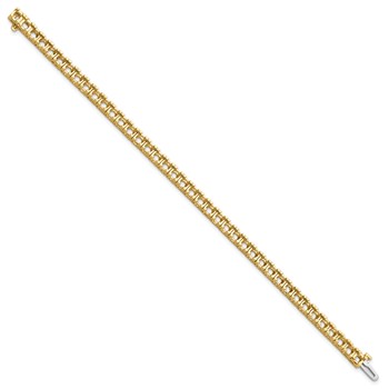 14k Holds 10.8 carat 10-4.1mm Round Diamond 4-prong 7 inch Tennis Bracelet Mounting — alternate view