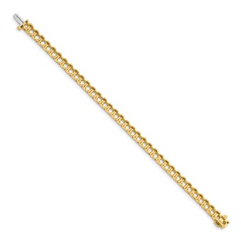 14k Holds 12.5 carat 36-4.4mm Round Diamond 4-prong 7 inch Tennis Bracelet Mounting — alternate view