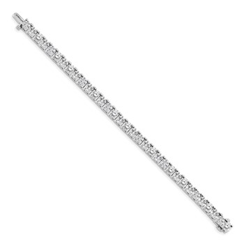 14k White Gold Holds CZ Tennis Bracelet — alternate view