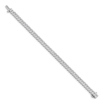 14k White Gold Moissanite Tennis Bracelet — alternate view