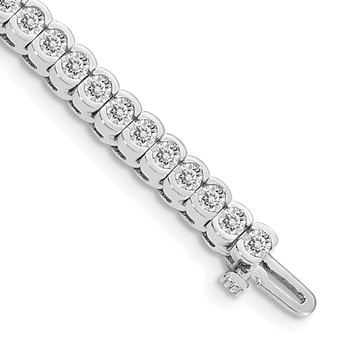 14k White Gold Moissanite Tennis Bracelet