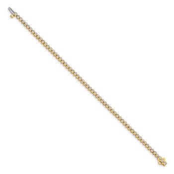 14k Holds 2.13 carat 61-2.0mm Round Diamond 2-prong 7 inch Tennis Bracelet Mounting — alternate view