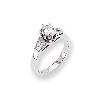 14k White Gold AA Diamond engagement ring