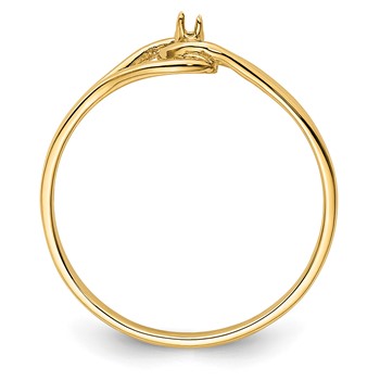 14k Polished .02ct. Diamond Fancy Ring Mounting — alternate view