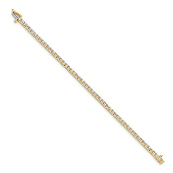 14k Holds 3.92 carat 57-2.6mm Round Diamond 4-prong 7 inch Tennis Bracelet Mounting — alternate view