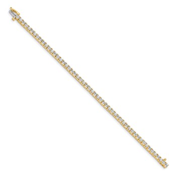 14k Holds 4.92 carat 52-2.9mm Round Diamond 4-prong 7 inch Tennis Bracelet Mounting — alternate view