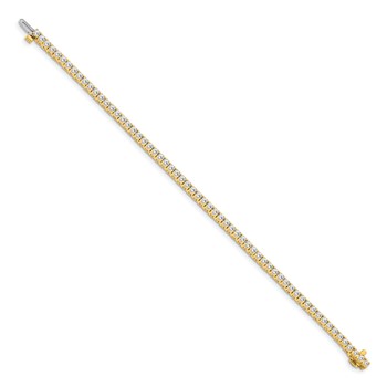 14k Holds 2.17 carat 62-2.0mm Round Diamond 4-prong 7 inch Tennis Bracelet Mounting — alternate view
