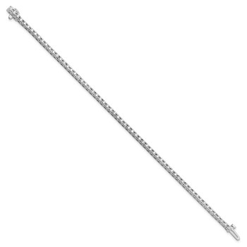 14k White Gold Holds 2.17 carat 62-2.0mm Round Diamond 4-prong 7 inch Tennis Bracelet Mounting — alternate view