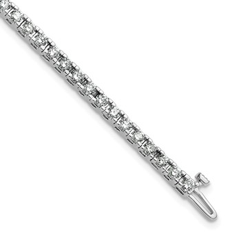 14kw Near Colorless Moissanite 4 Prong Tennis Bracelet 8