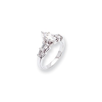 14k White Gold AA Diamond Engagement Ring