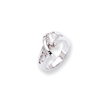 14k White Gold AA Diamond engagement ring