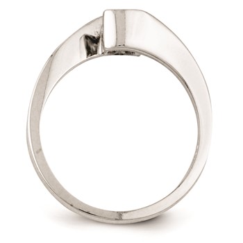 14k White Gold VS Diamond solitaire ring — alternate view