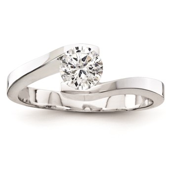 14k White Gold VS Diamond solitaire ring