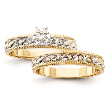 14k Engagement (Trio) Mounting — alternate view