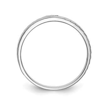 14k White Gold AA Quality Trio Ladies Wedding Band — alternate view