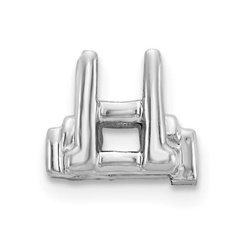 14k White Gold Head Holds up to 3.25mm for X855 Add-a-Diamond Bracelet — alternate view