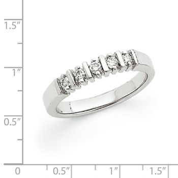 14k White Gold A Diamond 5-Stone Ring — alternate view