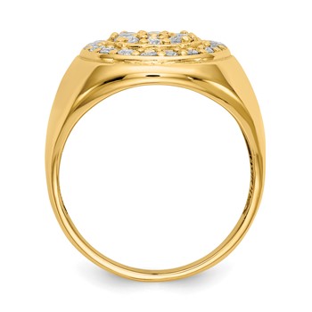 IB Goodman 14k Polished Holds 7-2.6 / 19-1.9mm Diamonds Mens Cluster Ring Mounting — alternate view