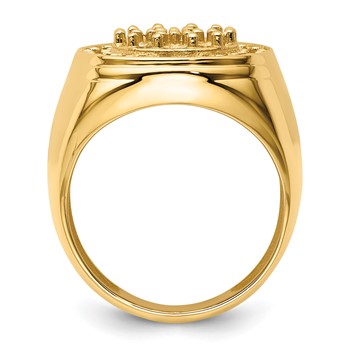 IB Goodman 14k Holds 7-3.9 / 19-2.6mm Diamonds Circular Top Mens Cluster Ring Mounting — alternate view