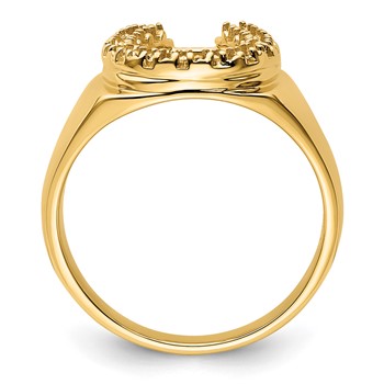 IB Goodman 14k Holds 16-1.9mm Diamonds Mens Horseshoe Ring Mounting — alternate view