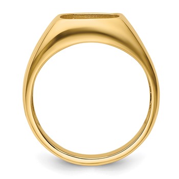 IB Goodman 14k Polished Holds 2-1.3mm Diamonds and Cushion Onyx Mens Ring Mounting — alternate view