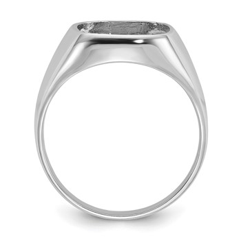 IB Goodman 14k White Gold Holds Cushion Onyx and 1-1.3mm Diamond Mens Ring Mounting — alternate view