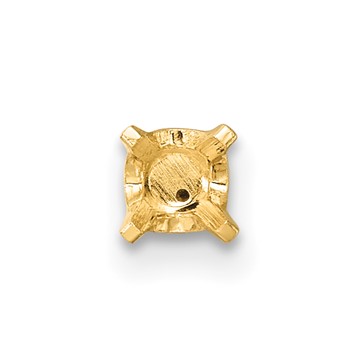 14k 4.25mm Round Single Stud Earring Mountings