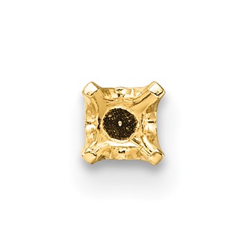 14k 3.5mm Round Single Stud Earring Mountings