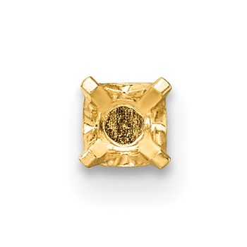 14k 3.7mm Round Single Stud Earring Mountings