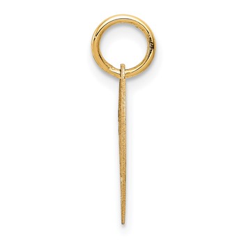 14k #1 GRANDDAUGHTER 14mm Engravable Heart Charm — alternate view