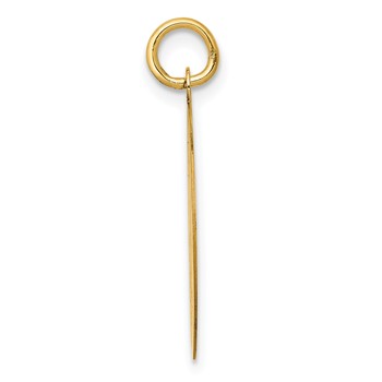 14k POODLE 20mm Engravable Disc Dog Charm — alternate view