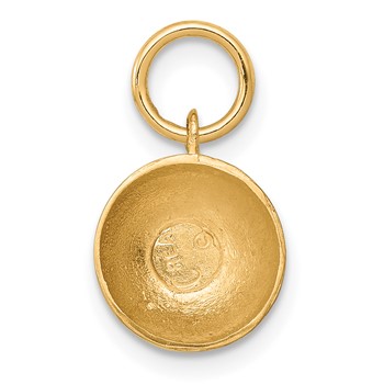 14k 3-D Champagne Glass Charm — alternate view